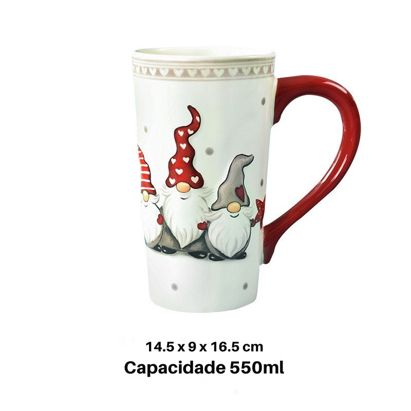 Caneca Natalina com Gnomos - Compre 1 Leve 3